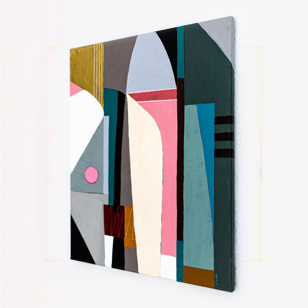 Serene Neutral Minimalist Abstract Wall Art — Original Oil Painting, Textured Canvas — "Quies"