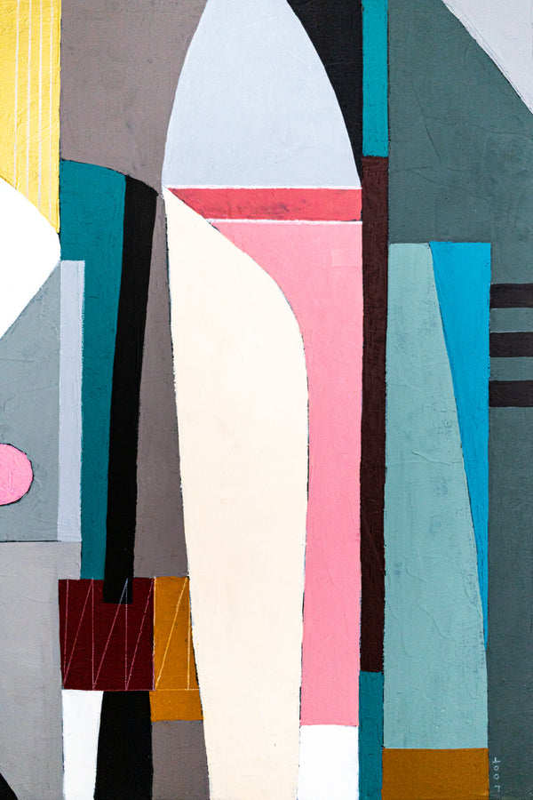Serene Neutral Minimalist Abstract Wall Art — Original Oil Painting, Textured Canvas — "Quies"