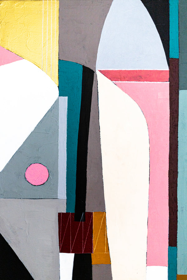 Serene Neutral Minimalist Abstract Wall Art — Original Oil Painting, Textured Canvas — "Quies"