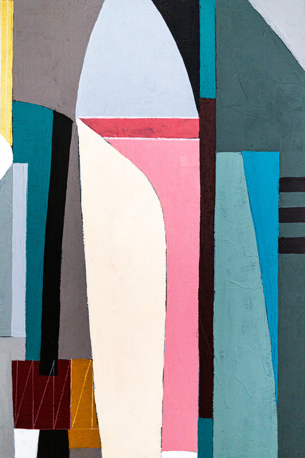 Serene Neutral Minimalist Abstract Wall Art — Original Oil Painting, Textured Canvas — "Quies"