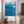 Blue Original Abstract Acrylic Painting in Rough Brush Strokes, Large Modern Canvas Wall Art | Red dot transported