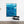 Blue Original Abstract Acrylic Painting in Rough Brush Strokes, Large Modern Canvas Wall Art | Red dot transported