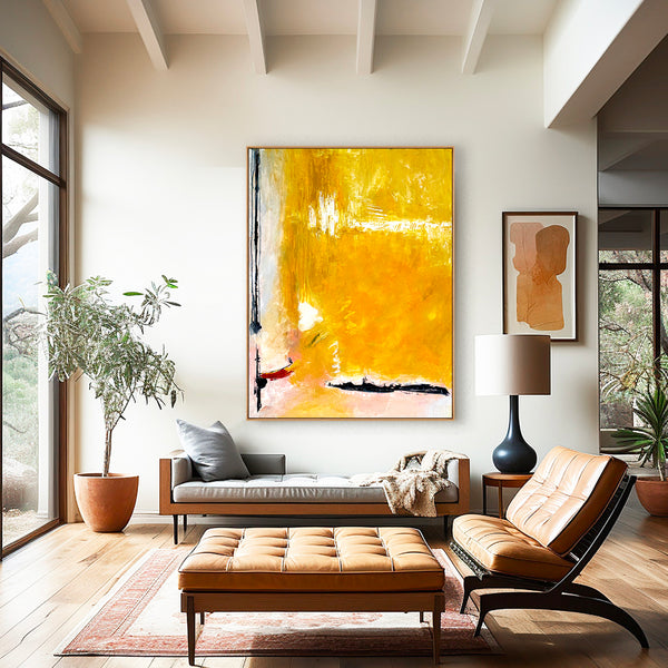 Abstract Painting – Original Wall Art – Large Oil & Acrylic Painting on Canvas – Modern Minimalist Contemporary Canvas Art – “Reminiscent”