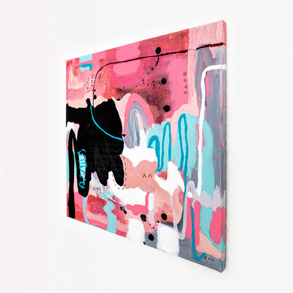 Abstract Painting Original, Expressionism in Modern Abstract Wall Art | Saeng seong (16"x16")