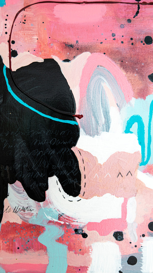 Abstract Painting Original, Expressionism in Modern Abstract Wall Art | Saeng seong (16"x16")