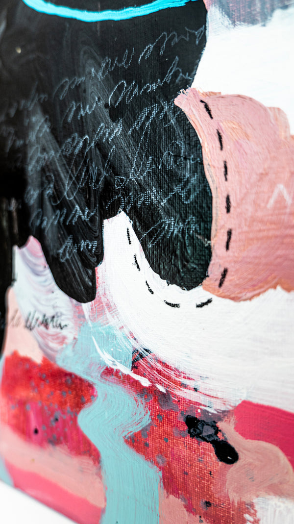 Abstract Painting Original, Expressionism in Modern Abstract Wall Art | Saeng seong (16"x16")
