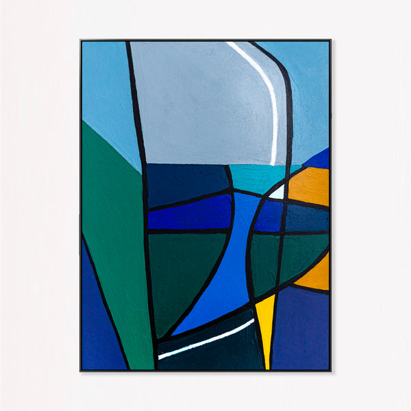 Moody Neutral Abstract Wall Art — Modern Original Oil Painting, Textured Canvas Statement — "Sectio Loci I"