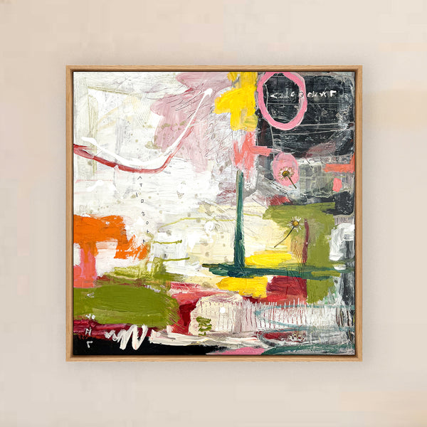 Abstract Painting Original, Expressionism in Modern Abstract Wall Art |  Shema (20"x20")