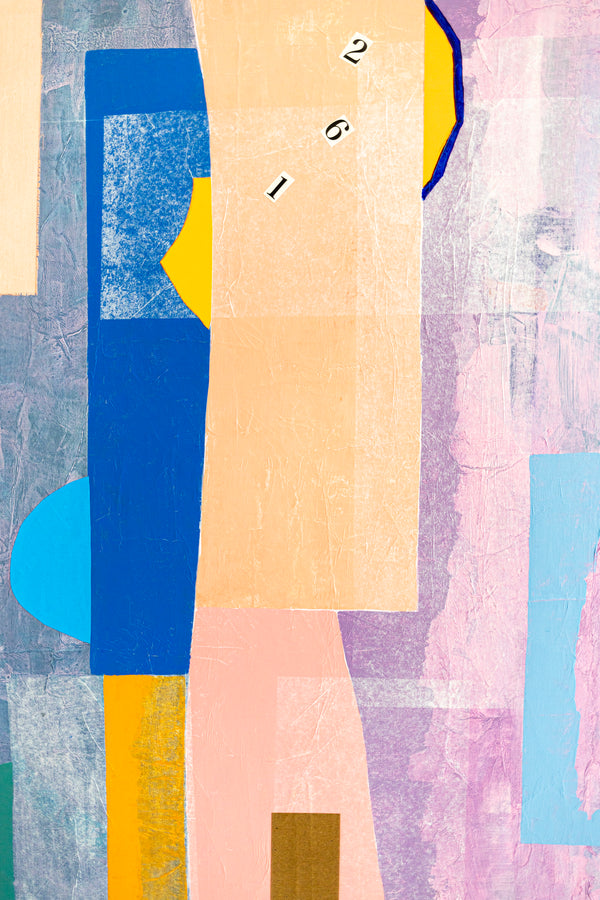 Extra Large Abstract Painting with Mixed Media, Contemporary Style Modern Canvas Wall Art | Sigan Sai (48"x60")