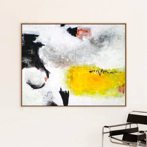 Abstract Painting – Original Wall Art – Large Oil & Acrylic Painting on Canvas – Modern Minimalist Contemporary Canvas Art – “Sign”