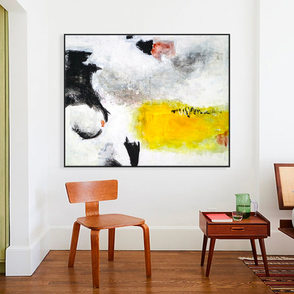 Abstract Painting – Original Wall Art – Large Oil & Acrylic Painting on Canvas – Modern Minimalist Contemporary Canvas Art – “Sign”