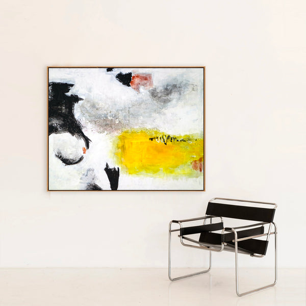 Abstract Painting – Original Wall Art – Large Oil & Acrylic Painting on Canvas – Modern Minimalist Contemporary Canvas Art – “Sign”