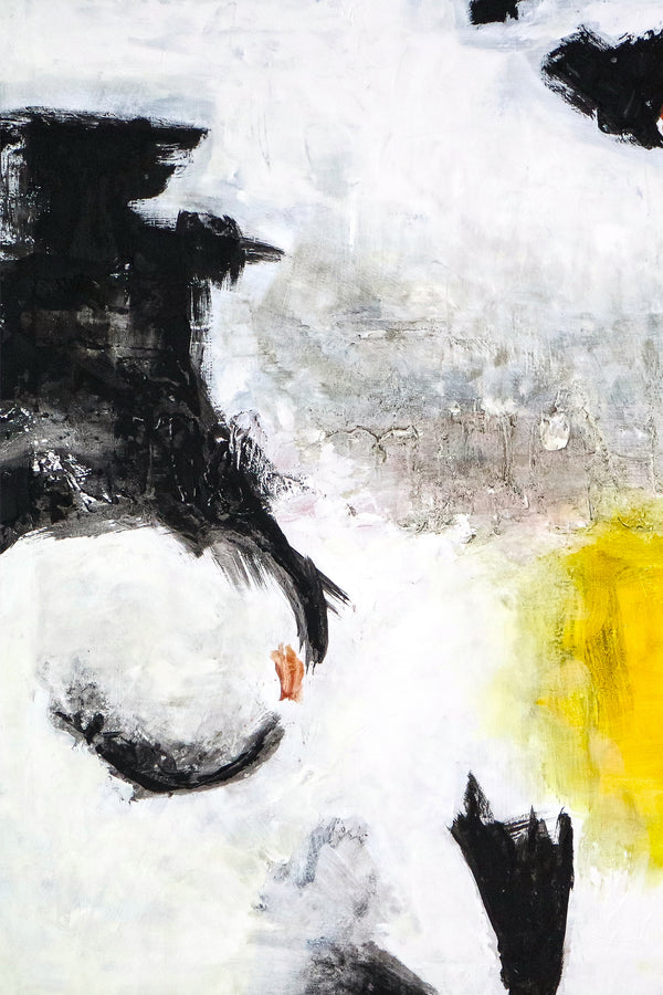 Abstract Painting – Original Wall Art – Large Oil & Acrylic Painting on Canvas – Modern Minimalist Contemporary Canvas Art – “Sign”