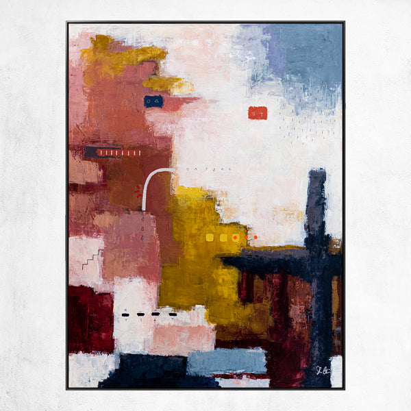 Large Original Abstract Painting "Silent Residue" – Modern Oil & Acrylic on Canvas – Contemporary Wall Art