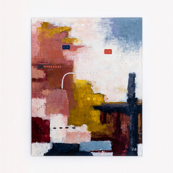 Large Original Abstract Painting "Silent Residue" – Modern Oil & Acrylic on Canvas – Contemporary Wall Art