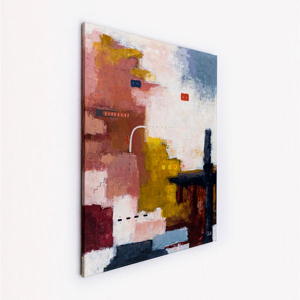 Large Original Abstract Painting "Silent Residue" – Modern Oil & Acrylic on Canvas – Contemporary Wall Art