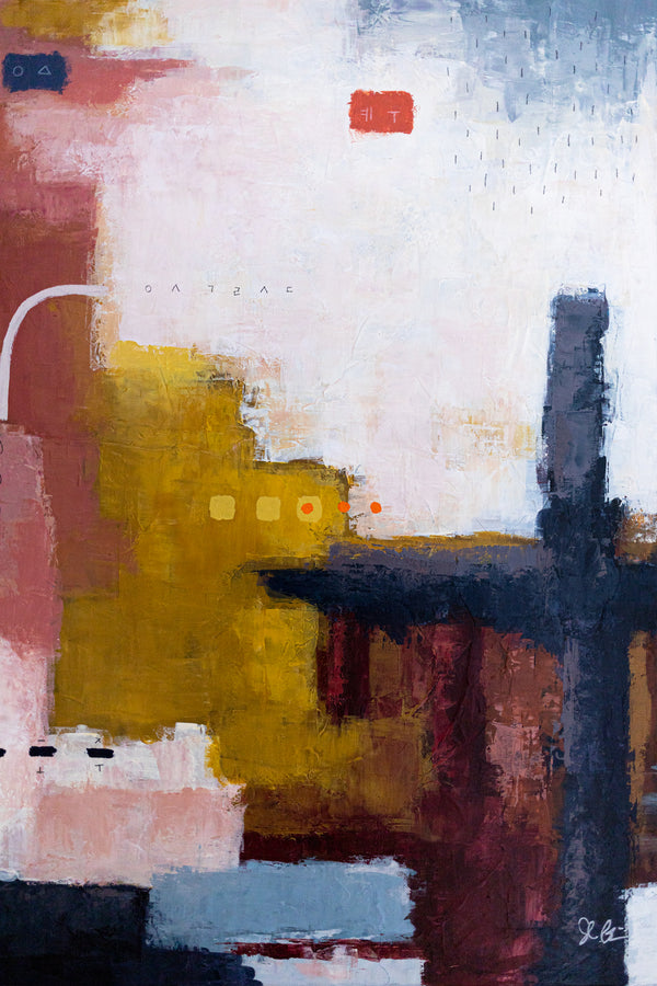 Large Original Abstract Painting "Silent Residue" – Modern Oil & Acrylic on Canvas – Contemporary Wall Art