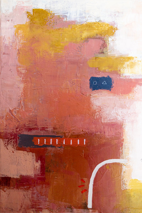 Large Original Abstract Painting "Silent Residue" – Modern Oil & Acrylic on Canvas – Contemporary Wall Art