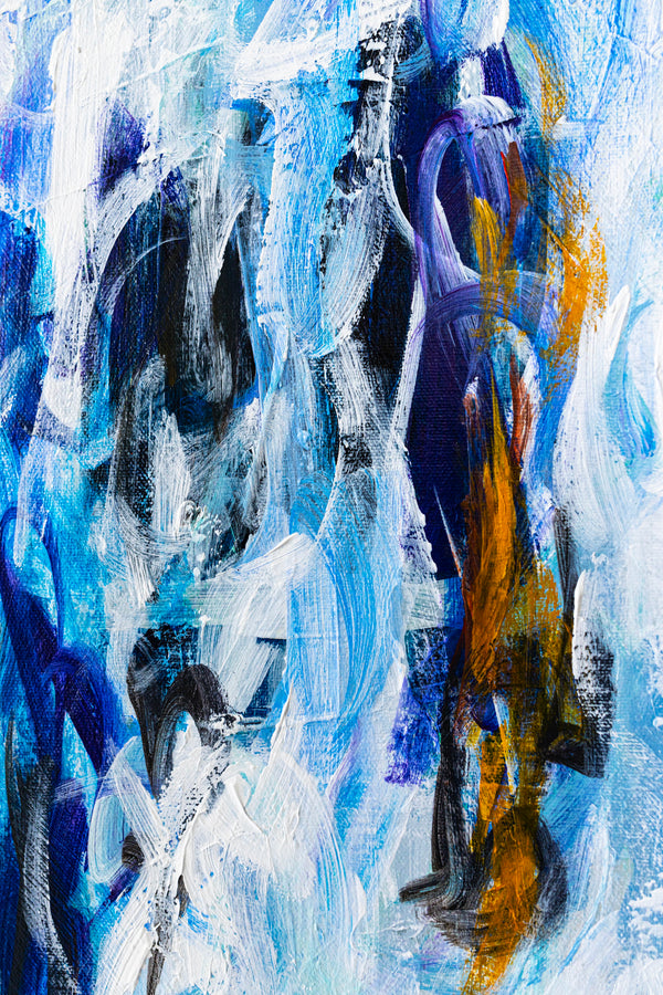 Nostalgic Expressions in Acrylic Modern Abstract Painting, Dreamy Memories in Expressionism | Solace (48"x72")