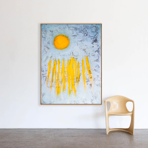 Abstract Painting – Original Wall Art – Large Oil & Acrylic Painting on Canvas – Modern Minimalist Contemporary Canvas Art – “Sole”