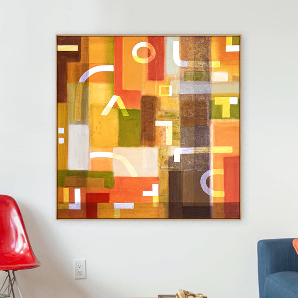 Abstract Painting Original, Expressionism in Modern Abstract Wall Art | Sonant II (40"x40")