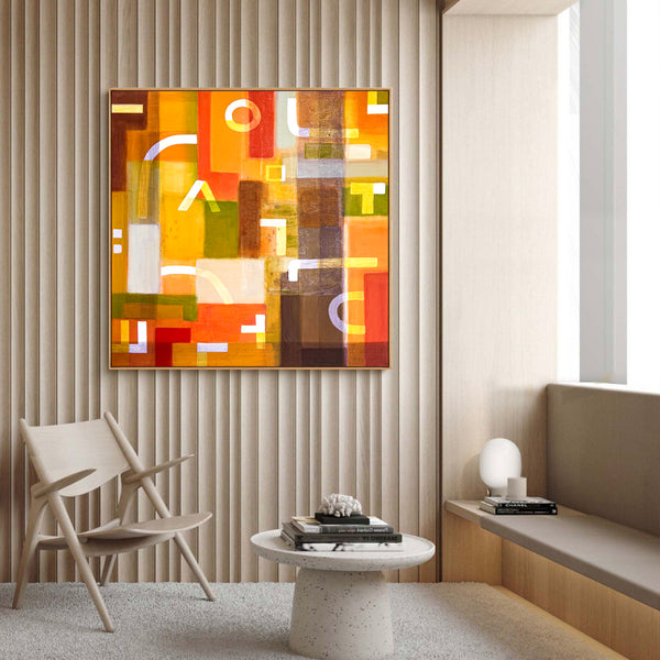 Abstract Painting Original, Expressionism in Modern Abstract Wall Art | Sonant II (40"x40")