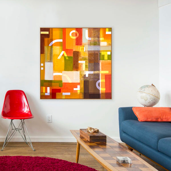 Abstract Painting Original, Expressionism in Modern Abstract Wall Art | Sonant II (40"x40")