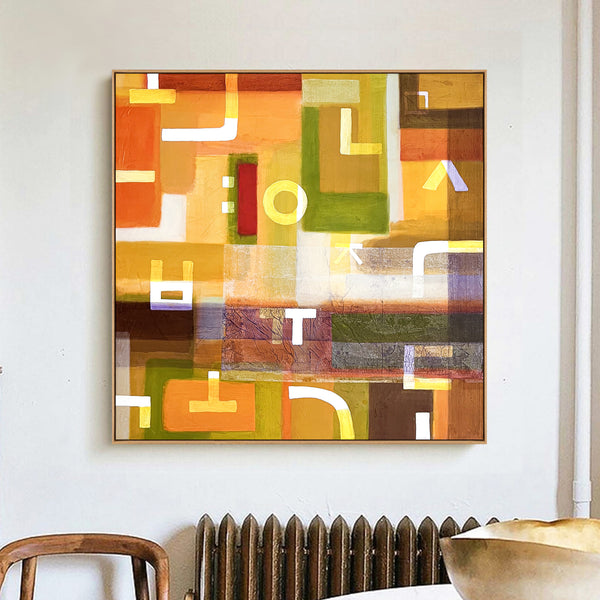 Abstract Painting Original, Expressionism in Modern Abstract Wall Art | Sonant I (40"x40")