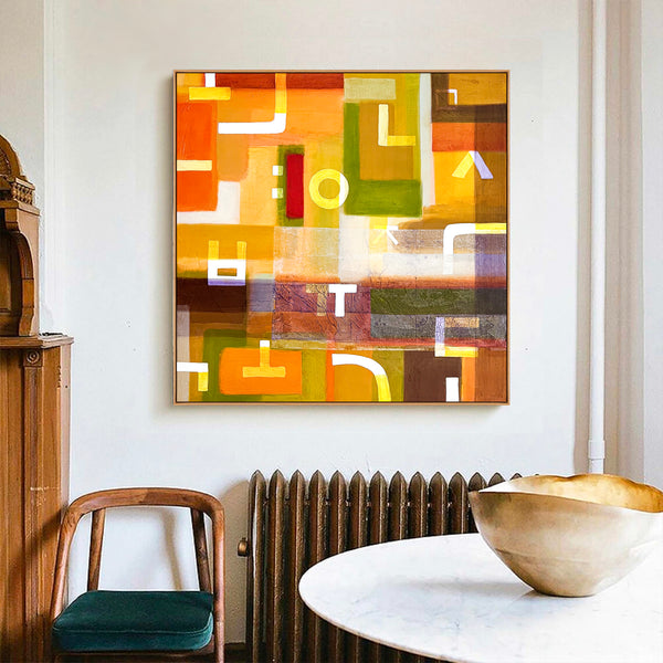 Abstract Painting Original, Expressionism in Modern Abstract Wall Art | Sonant I (40"x40")