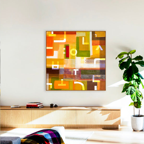 Abstract Painting Original, Expressionism in Modern Abstract Wall Art | Sonant I (40"x40")