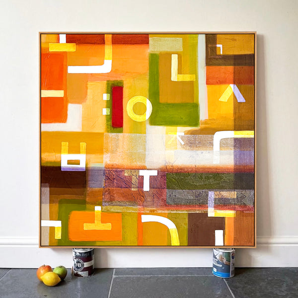 Abstract Painting Original, Expressionism in Modern Abstract Wall Art | Sonant I (40"x40")