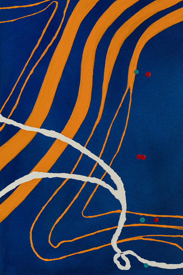 Mixture of Acrylic and Oil in Original Modern Abstract Large painting, Canvas Wall Art | Sonata under the moonlight (48"x48")