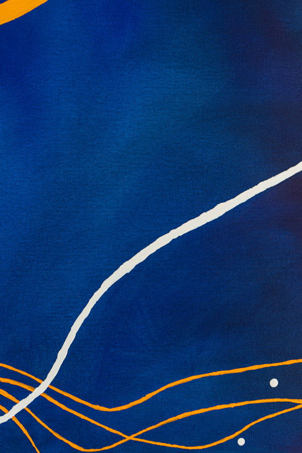 Mixture of Acrylic and Oil in Original Modern Abstract Large painting, Canvas Wall Art | Sonata under the moonlight (48"x48")