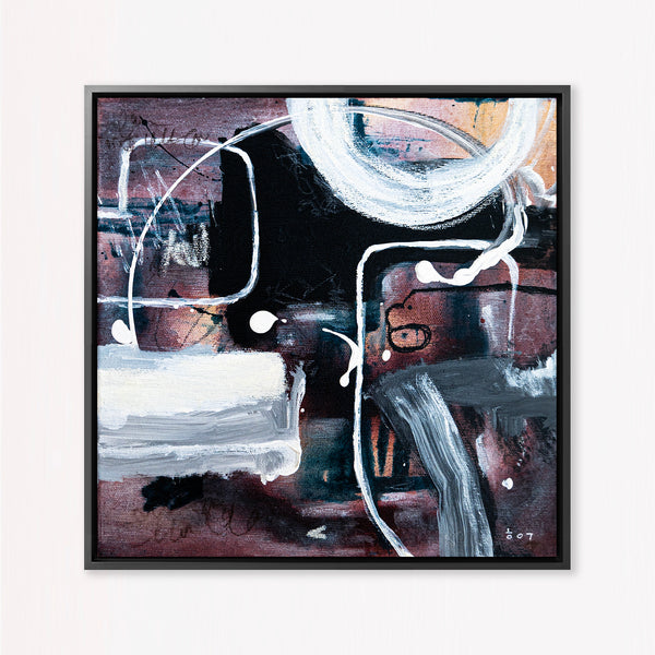 Abstract Painting Original, Expressionism in Modern Abstract Wall Art |  Spiel II (12"x12")