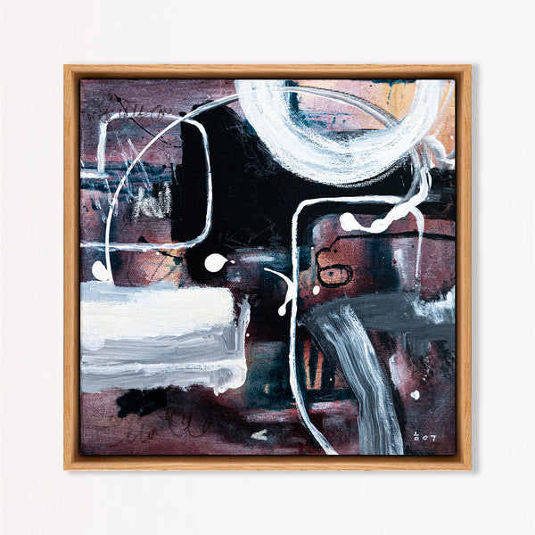 Abstract Painting Original, Expressionism in Modern Abstract Wall Art |  Spiel II (12"x12")