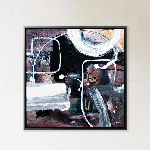 Abstract Painting Original, Expressionism in Modern Abstract Wall Art |  Spiel II (12"x12")