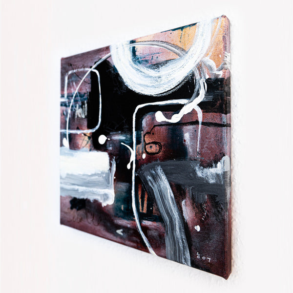 Abstract Painting Original, Expressionism in Modern Abstract Wall Art |  Spiel II (12"x12")