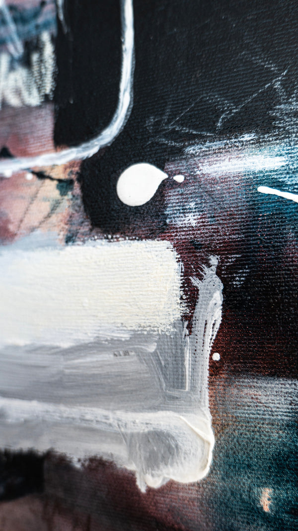 Abstract Painting Original, Expressionism in Modern Abstract Wall Art |  Spiel II (12"x12")