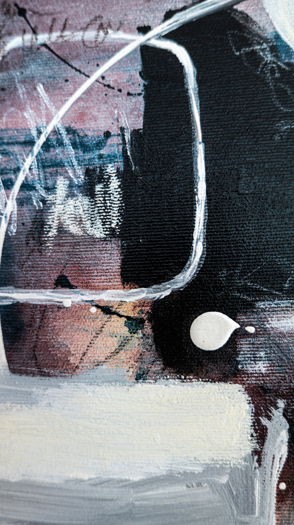 Abstract Painting Original, Expressionism in Modern Abstract Wall Art |  Spiel II (12"x12")