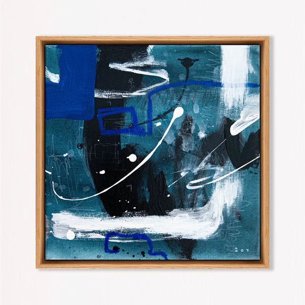 Abstract Painting Original, Expressionism in Modern Abstract Wall Art |  Spiel I (12"x12")