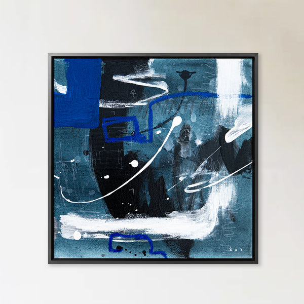 Abstract Painting Original, Expressionism in Modern Abstract Wall Art |  Spiel I (12"x12")