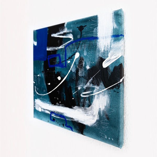 Abstract Painting Original, Expressionism in Modern Abstract Wall Art |  Spiel I (12"x12")
