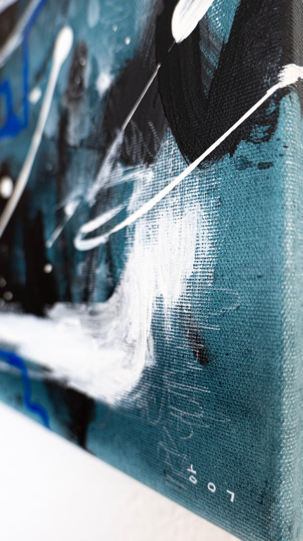 Abstract Painting Original, Expressionism in Modern Abstract Wall Art |  Spiel I (12"x12")