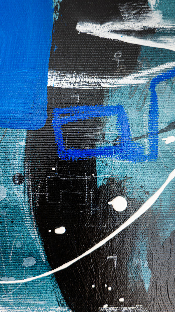 Abstract Painting Original, Expressionism in Modern Abstract Wall Art |  Spiel I (12"x12")