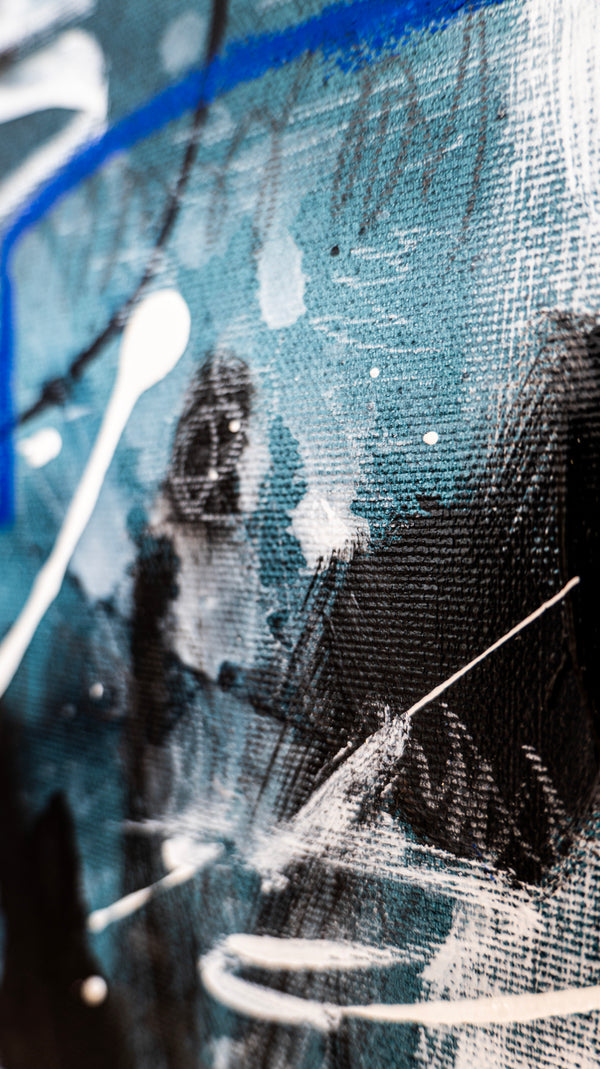 Abstract Painting Original, Expressionism in Modern Abstract Wall Art |  Spiel I (12"x12")