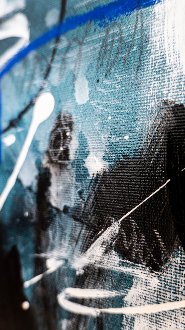 Abstract Painting Original, Expressionism in Modern Abstract Wall Art |  Spiel I (12"x12")