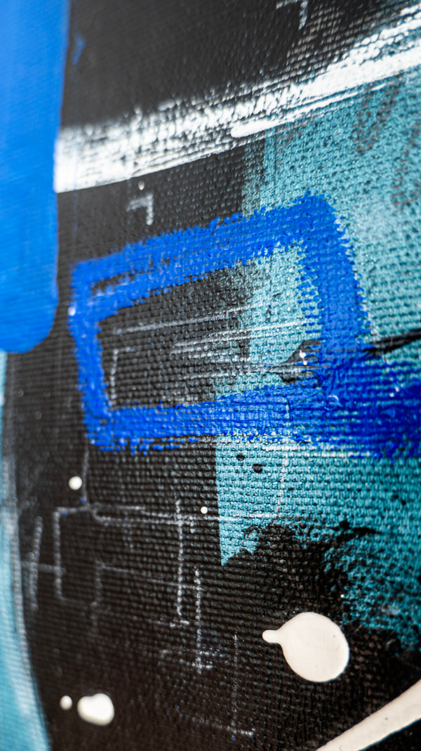 Abstract Painting Original, Expressionism in Modern Abstract Wall Art |  Spiel I (12"x12")