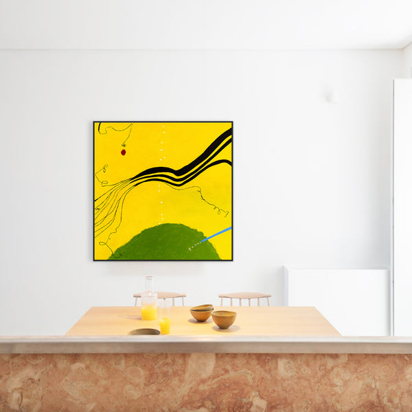 Radiant Modern Original Abstract Painting, Canvas Wall Art Evoking the Brightness & Serenity of a Spring Day | Spring (48"x48")