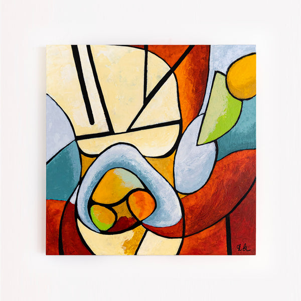 Original Abstract Colorful Painting, Modern Canvas Wall Art with Vibrant Colors | Still (36"x36")