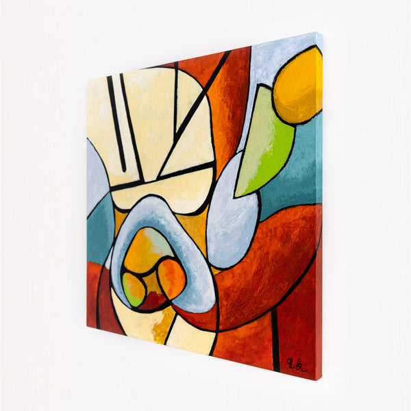 Original Abstract Colorful Painting, Modern Canvas Wall Art with Vibrant Colors | Still (36"x36")